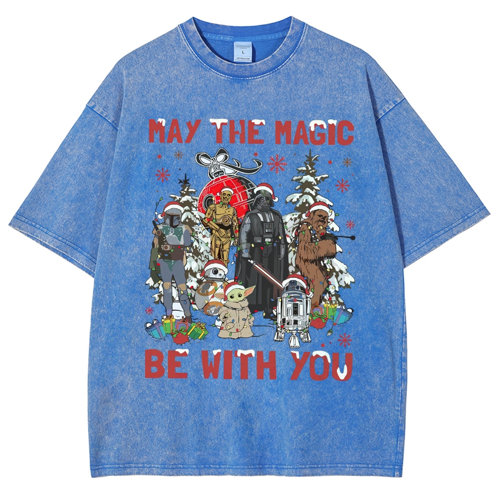 Festive Sci-Fi Christmas Washed T-Shirt 