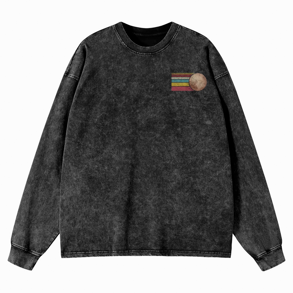 Pluto Tribute Washed Long-Sleeved T-Shirt 