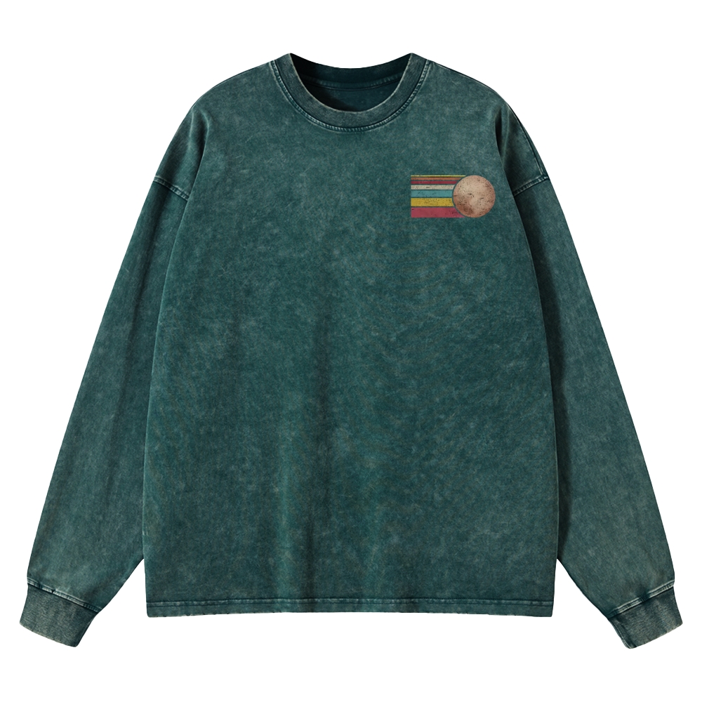 Pluto Tribute Washed Long-Sleeved T-Shirt 