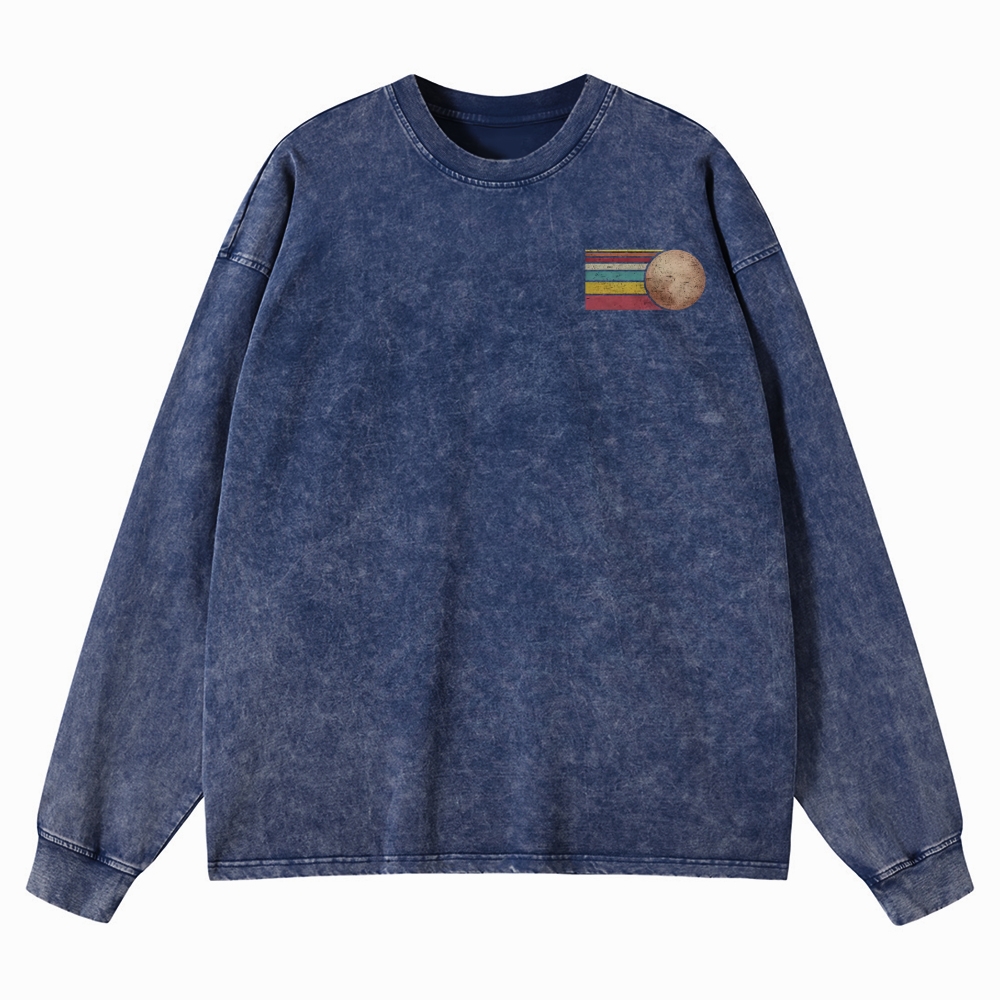 Pluto Tribute Washed Long-Sleeved T-Shirt 