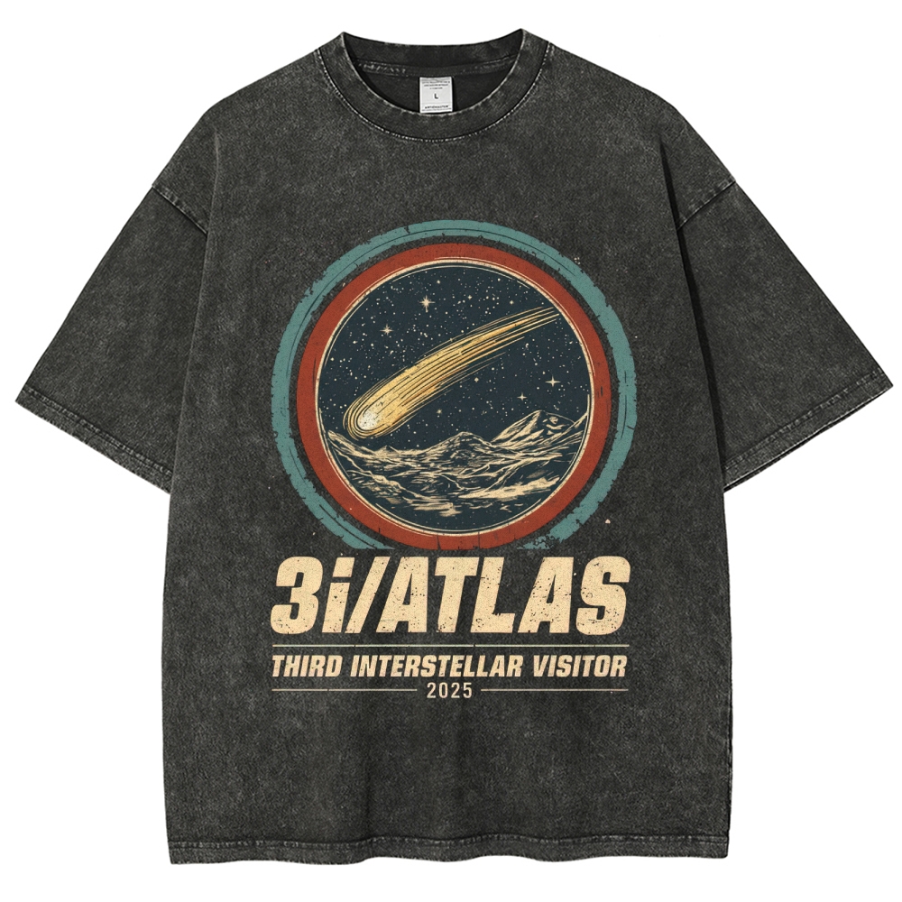 Retro Space Mission Badge Washed T-Shirt 