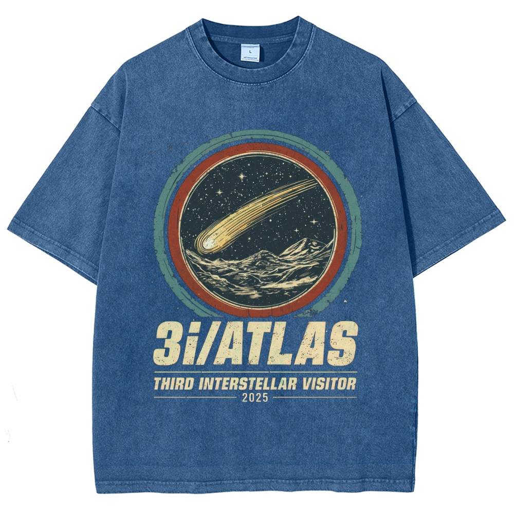Retro Space Mission Badge Washed T-Shirt 