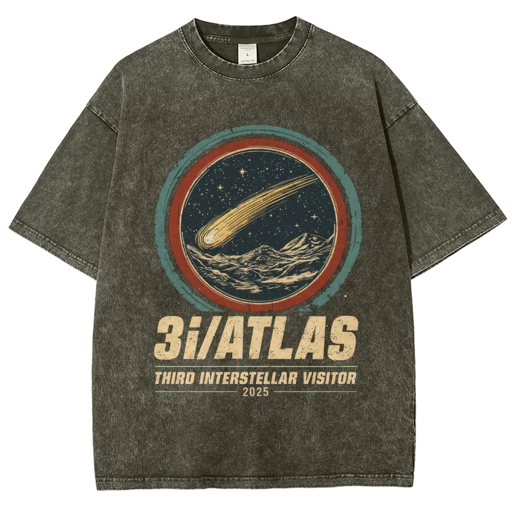 Retro Space Mission Badge Washed T-Shirt 