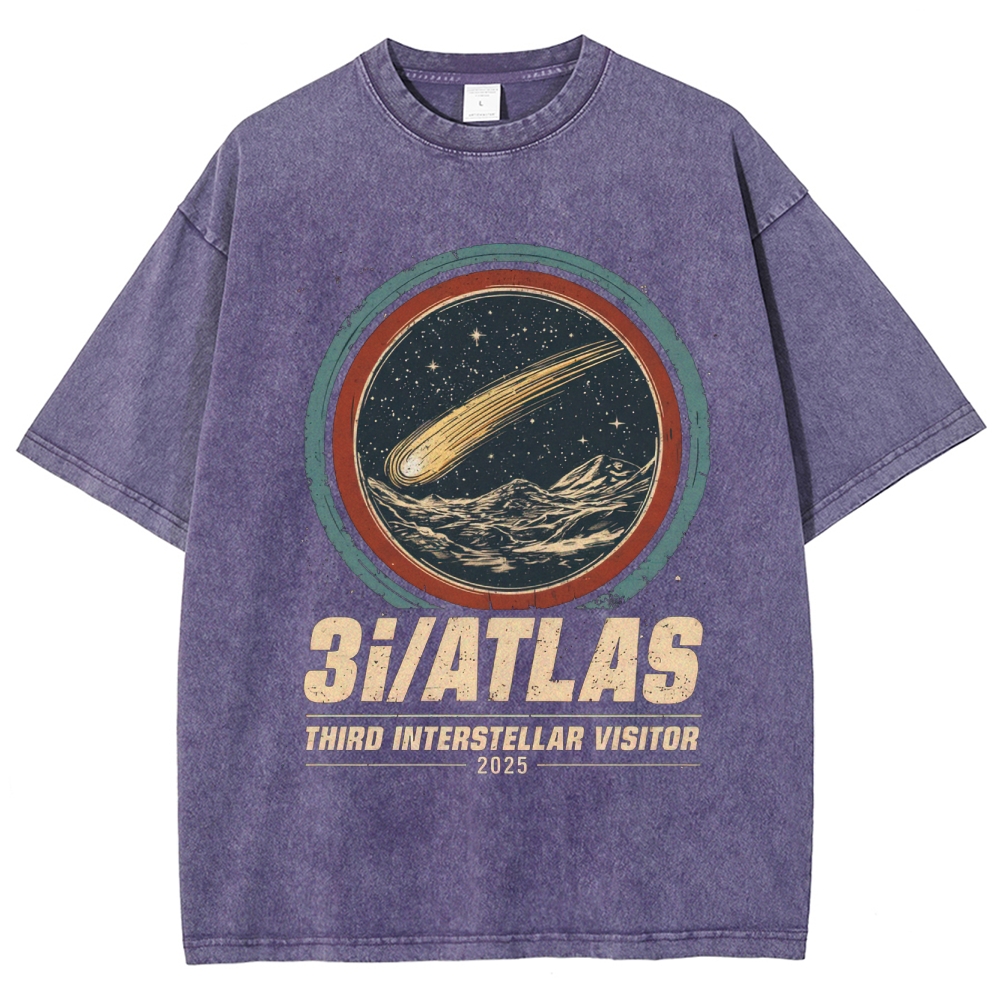 Retro Space Mission Badge Washed T-Shirt 