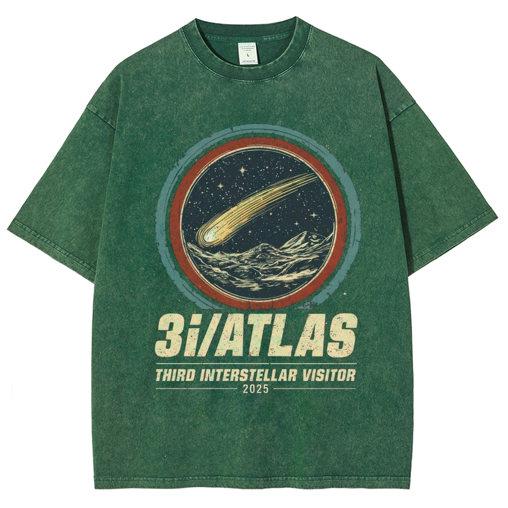 Retro Space Mission Badge Washed T-Shirt 