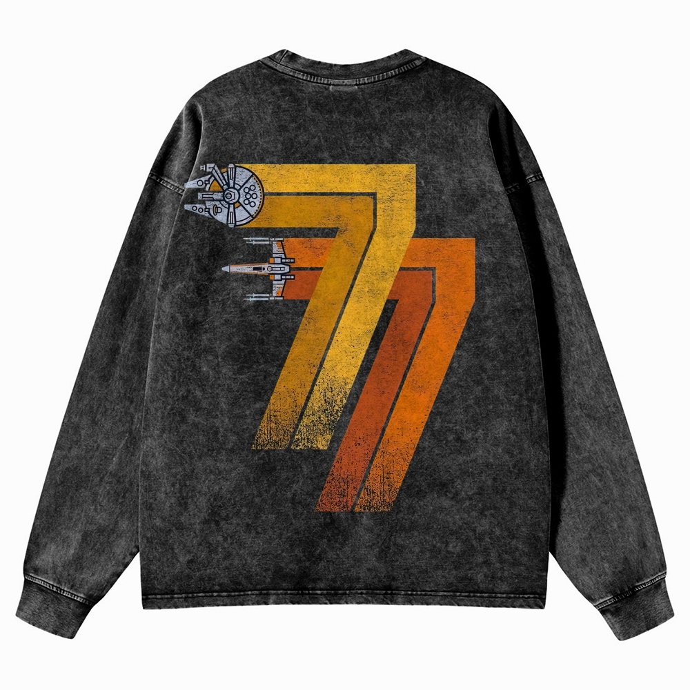 Retro 77 Spaceflight Washed Long-Sleeved T-Shirt 