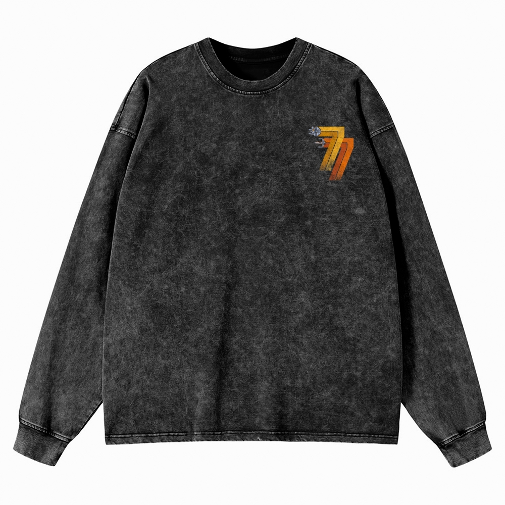 Retro 77 Spaceflight Washed Long-Sleeved T-Shirt 
