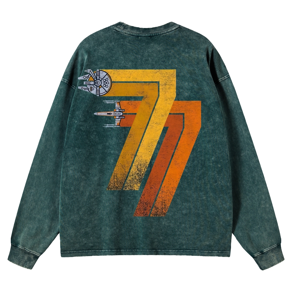 Retro 77 Spaceflight Washed Long-Sleeved T-Shirt 