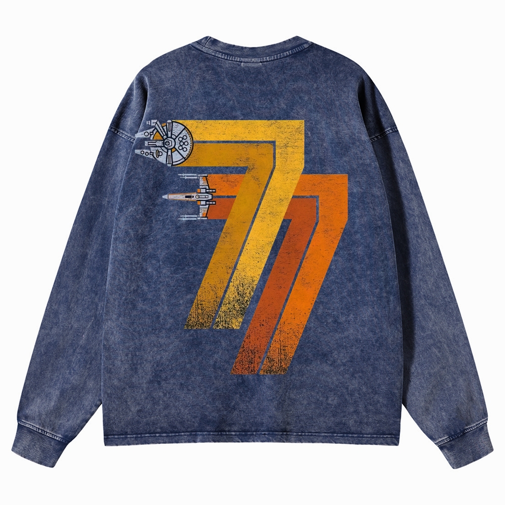 Retro 77 Spaceflight Washed Long-Sleeved T-Shirt 