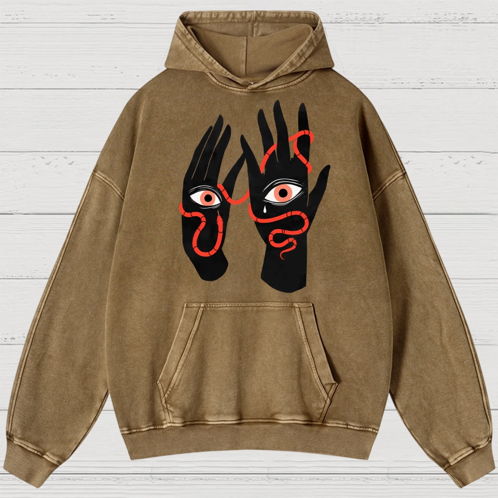 Mystic Serpent Eye Hands Washed Hoodies 