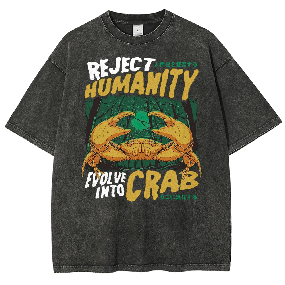 Evolve Into Crab Washed T-Shirt  