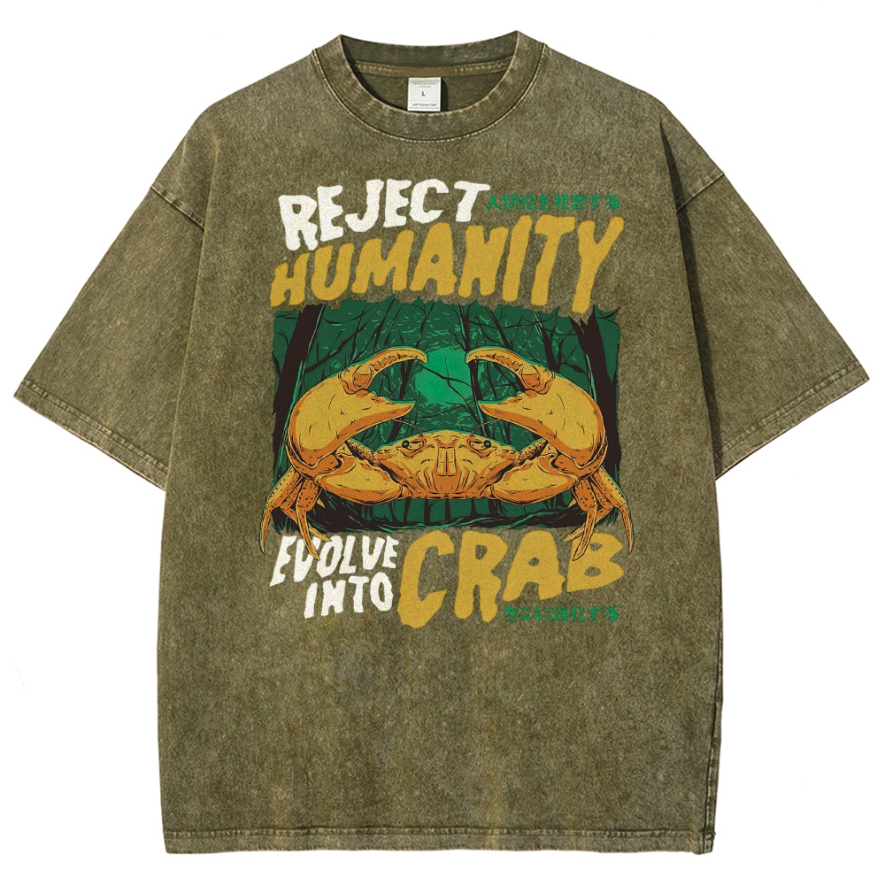 Evolve Into Crab Washed T-Shirt  