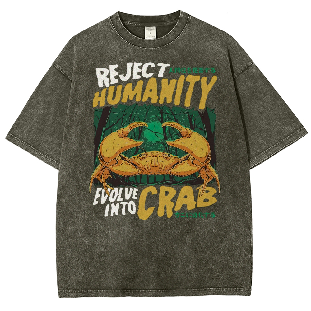 Evolve Into Crab Washed T-Shirt  