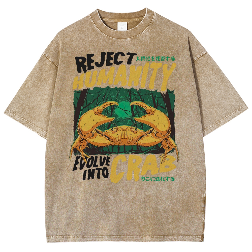 Evolve Into Crab Washed T-Shirt  