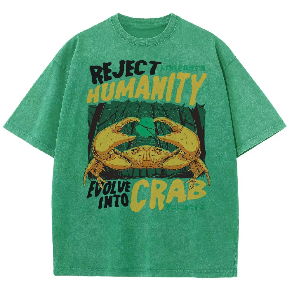 Evolve Into Crab Washed T-Shirt  