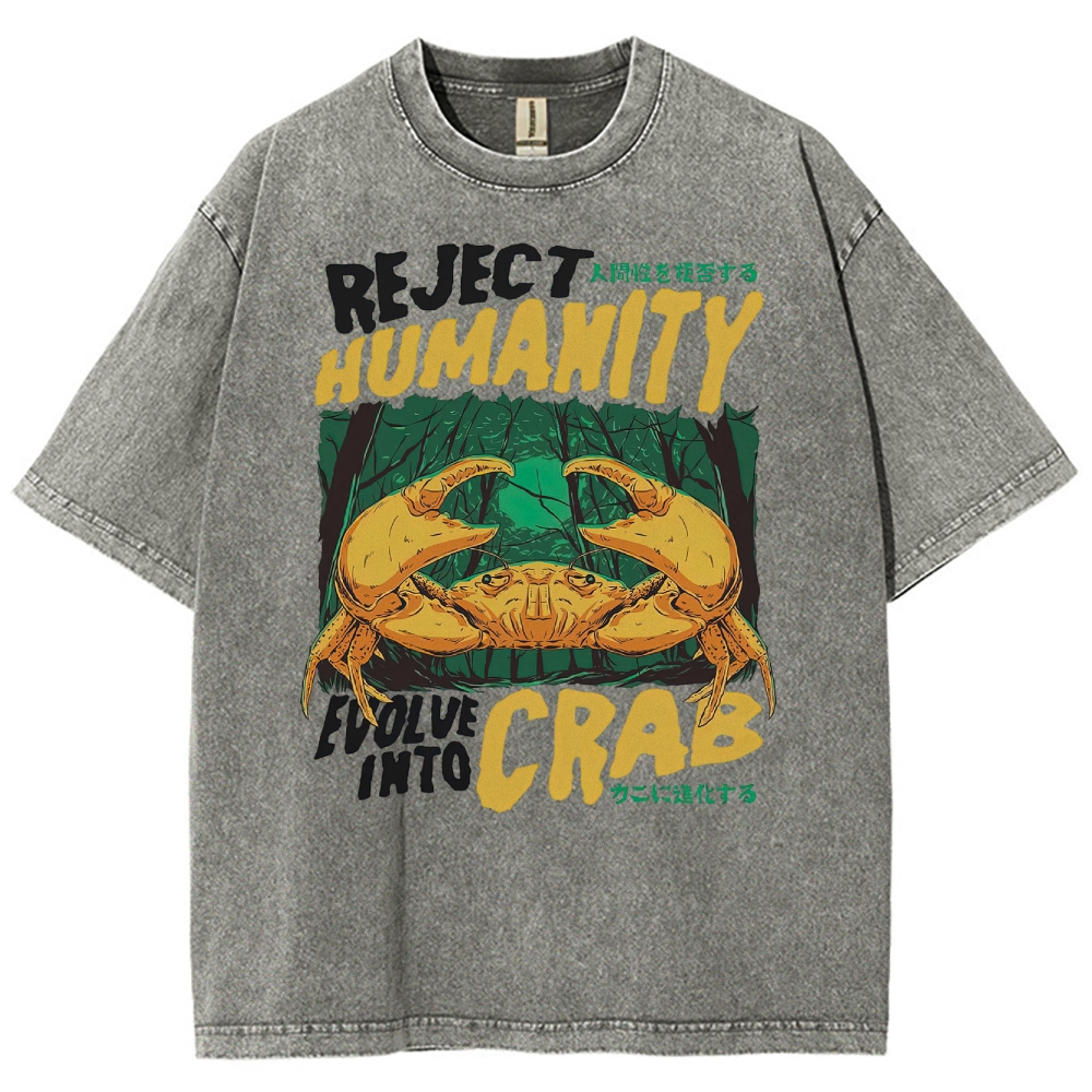 Evolve Into Crab Washed T-Shirt  