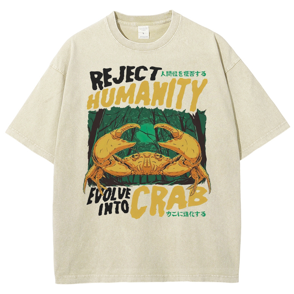 Evolve Into Crab Washed T-Shirt  