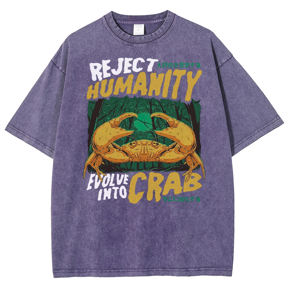 Evolve Into Crab Washed T-Shirt  
