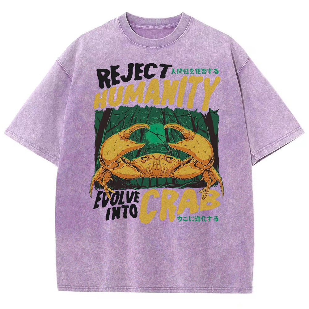 Evolve Into Crab Washed T-Shirt  