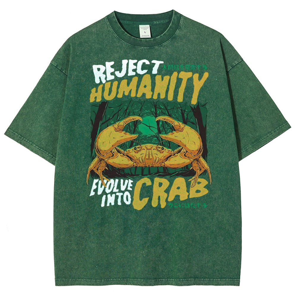 Evolve Into Crab Washed T-Shirt  