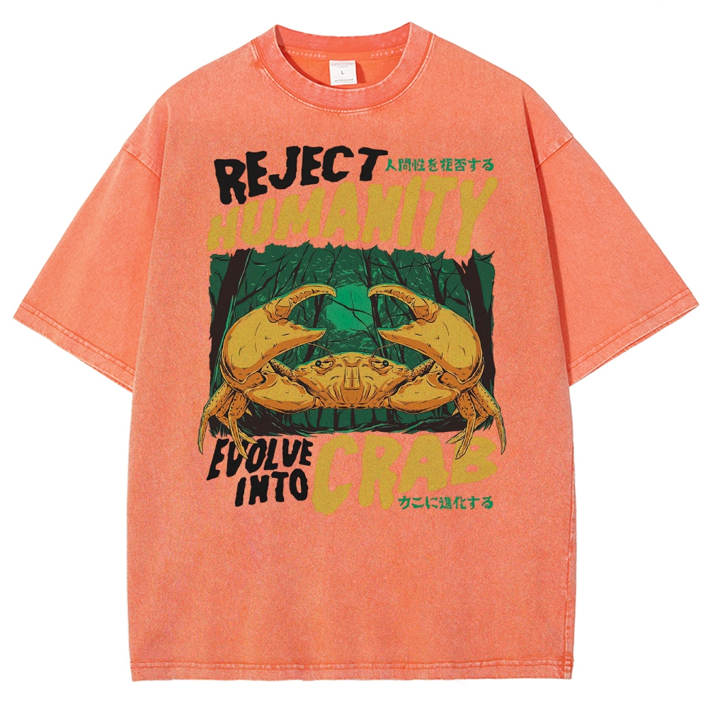 Evolve Into Crab Washed T-Shirt  
