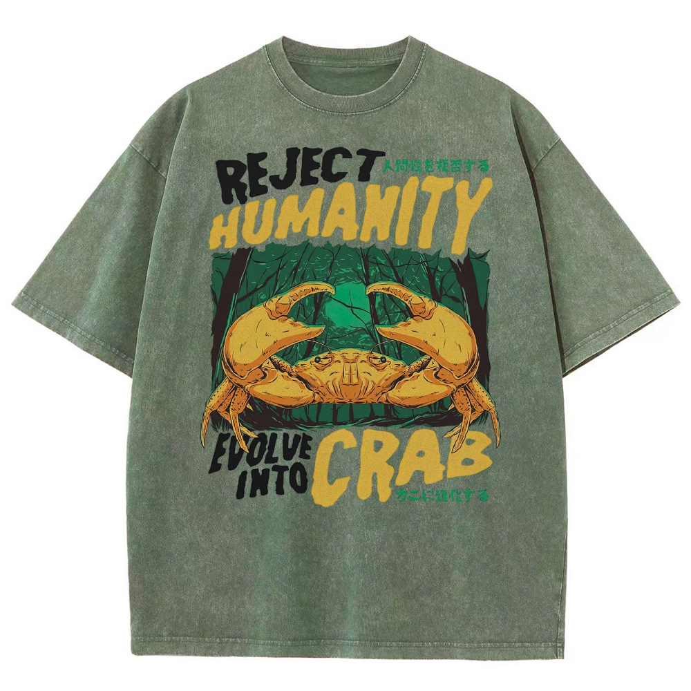 Evolve Into Crab Washed T-Shirt  