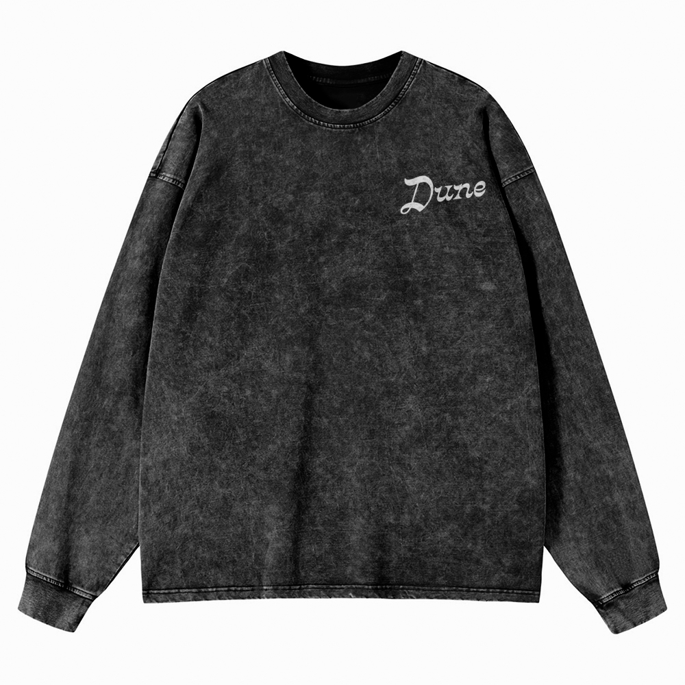 Fear Is the Mind Killer Sci-Fi Washed Long-Sleeved T-Shirt
