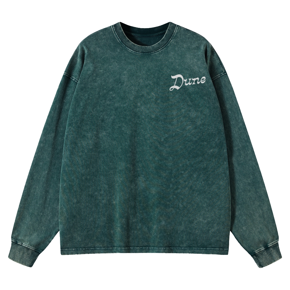 Fear Is the Mind Killer Sci-Fi Washed Long-Sleeved T-Shirt