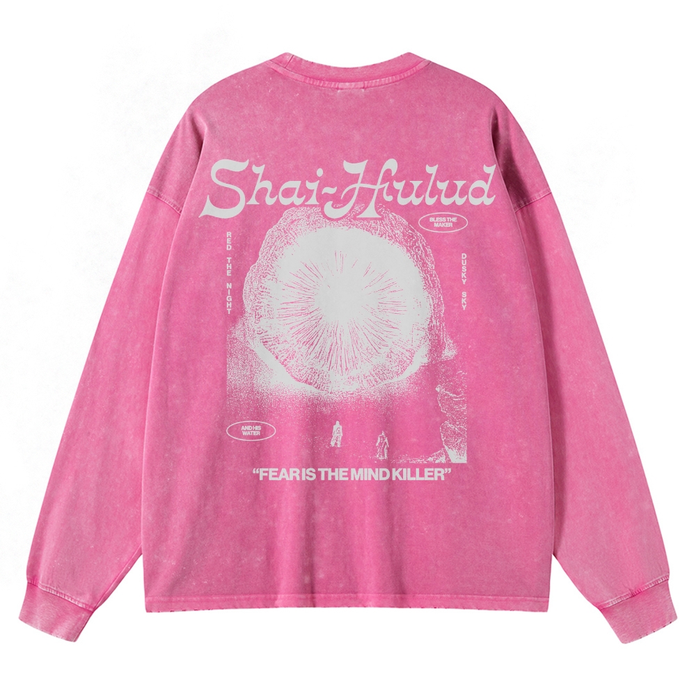 Fear Is the Mind Killer Sci-Fi Washed Long-Sleeved T-Shirt