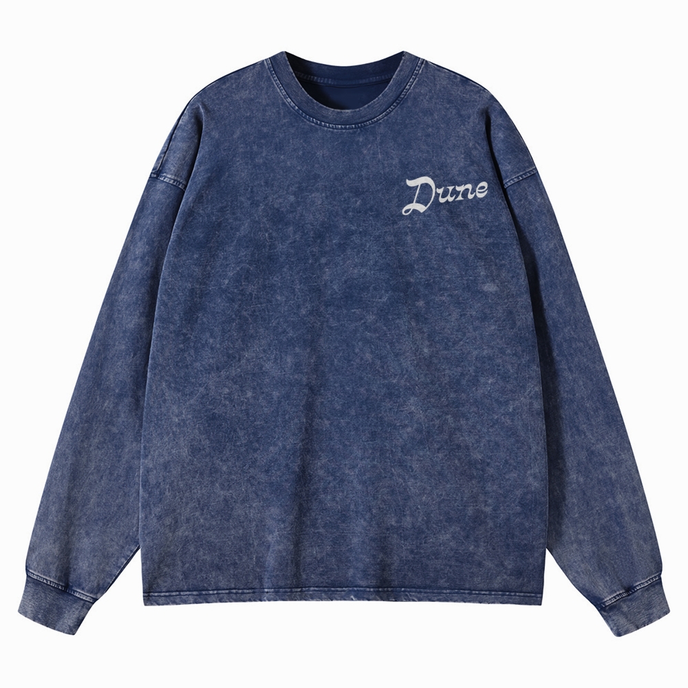 Fear Is the Mind Killer Sci-Fi Washed Long-Sleeved T-Shirt