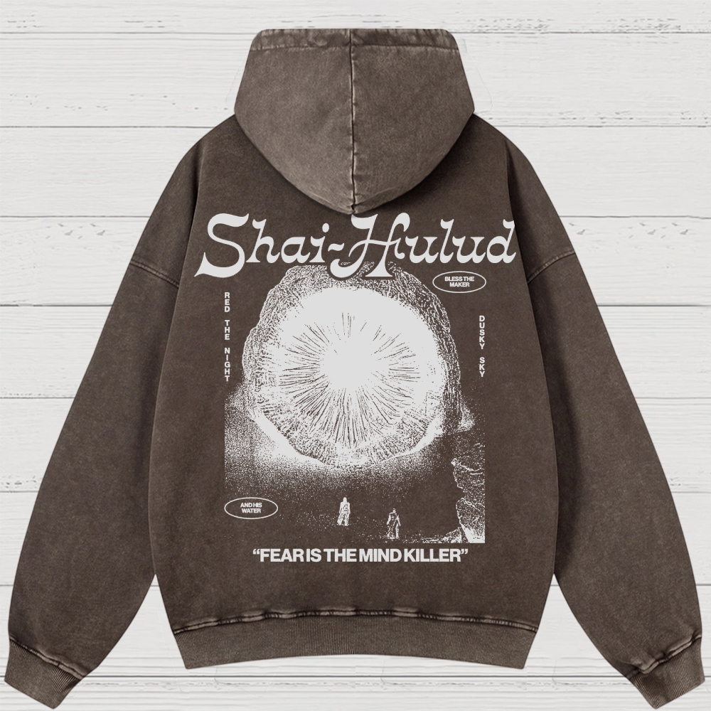 Fear Is the Mind Killer Sci-Fi Washed Hoodies