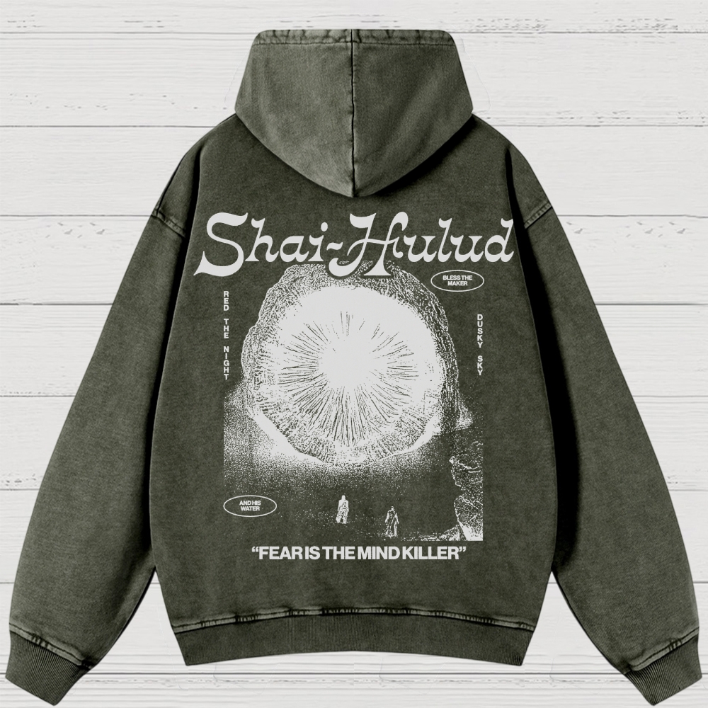 Fear Is the Mind Killer Sci-Fi Washed Hoodies