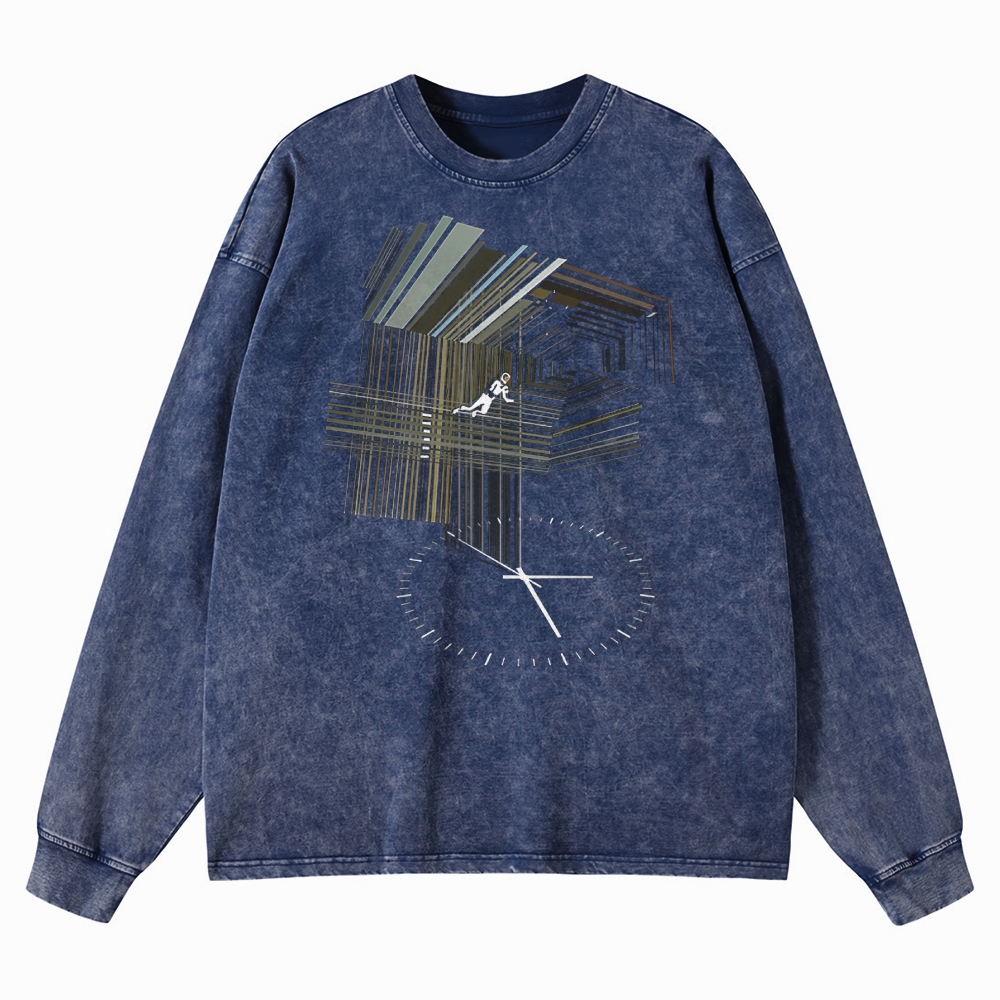 Climb Through Time Washed Long-Sleeved T-Shirt