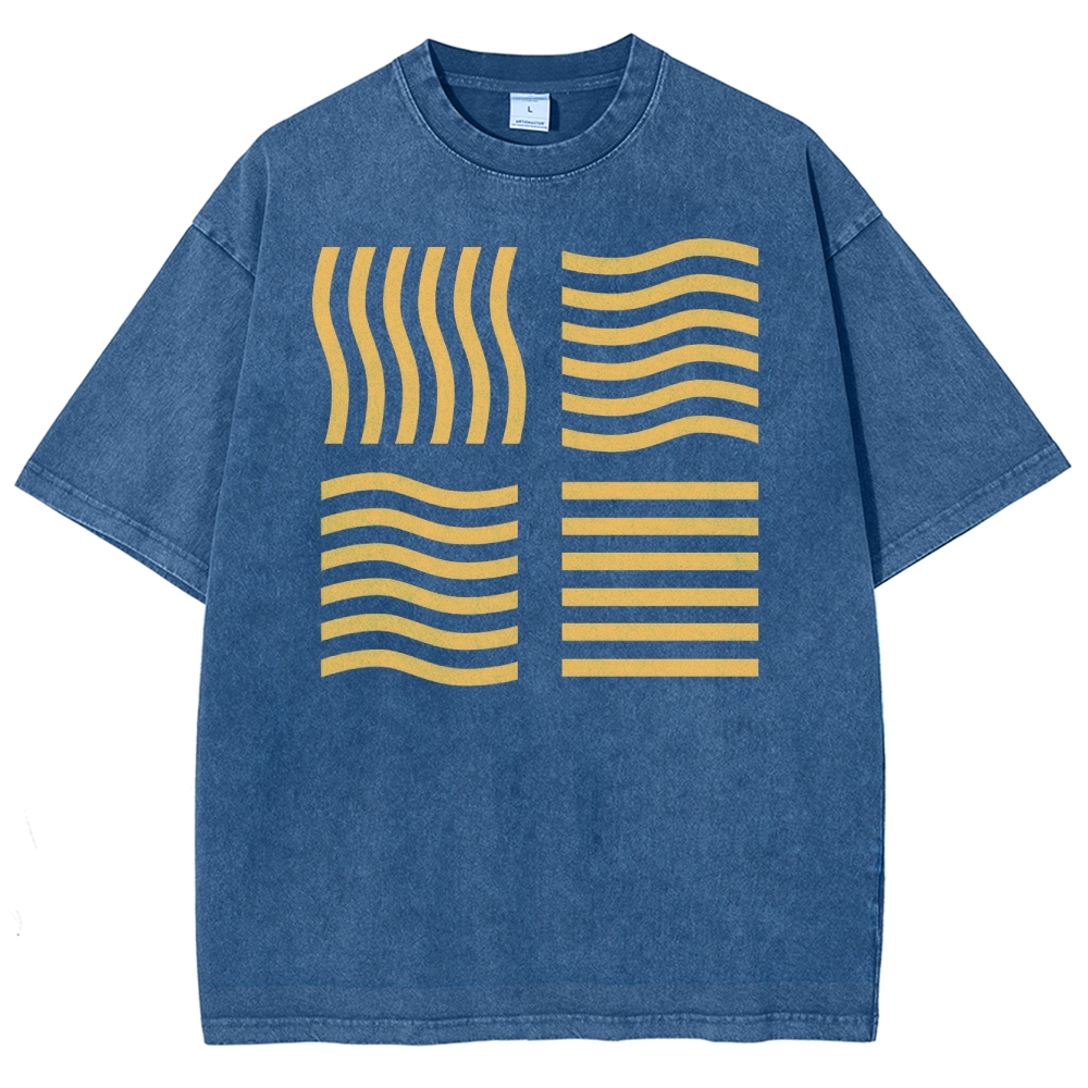 Abstract Optical Perception Washed T-Shirt 