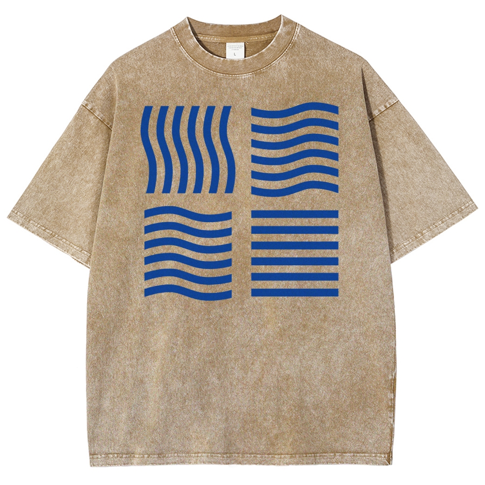 Abstract Optical Perception Washed T-Shirt 