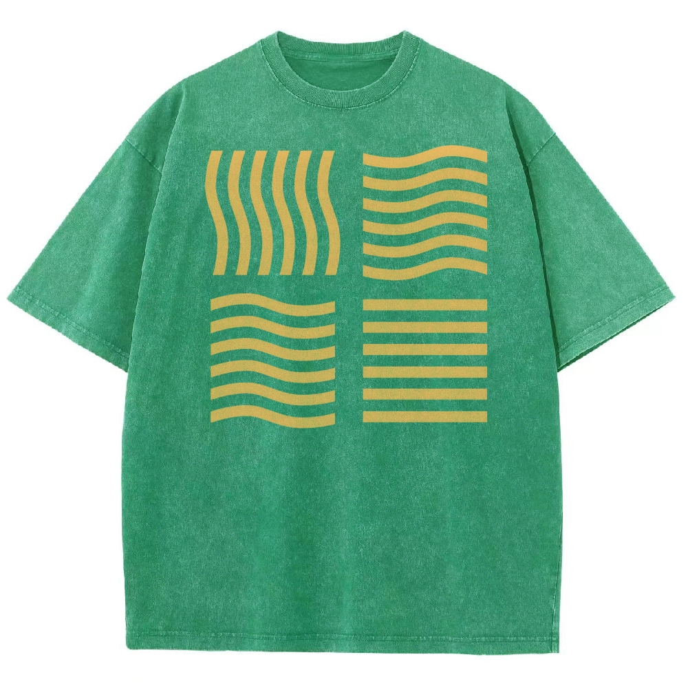 Abstract Optical Perception Washed T-Shirt 