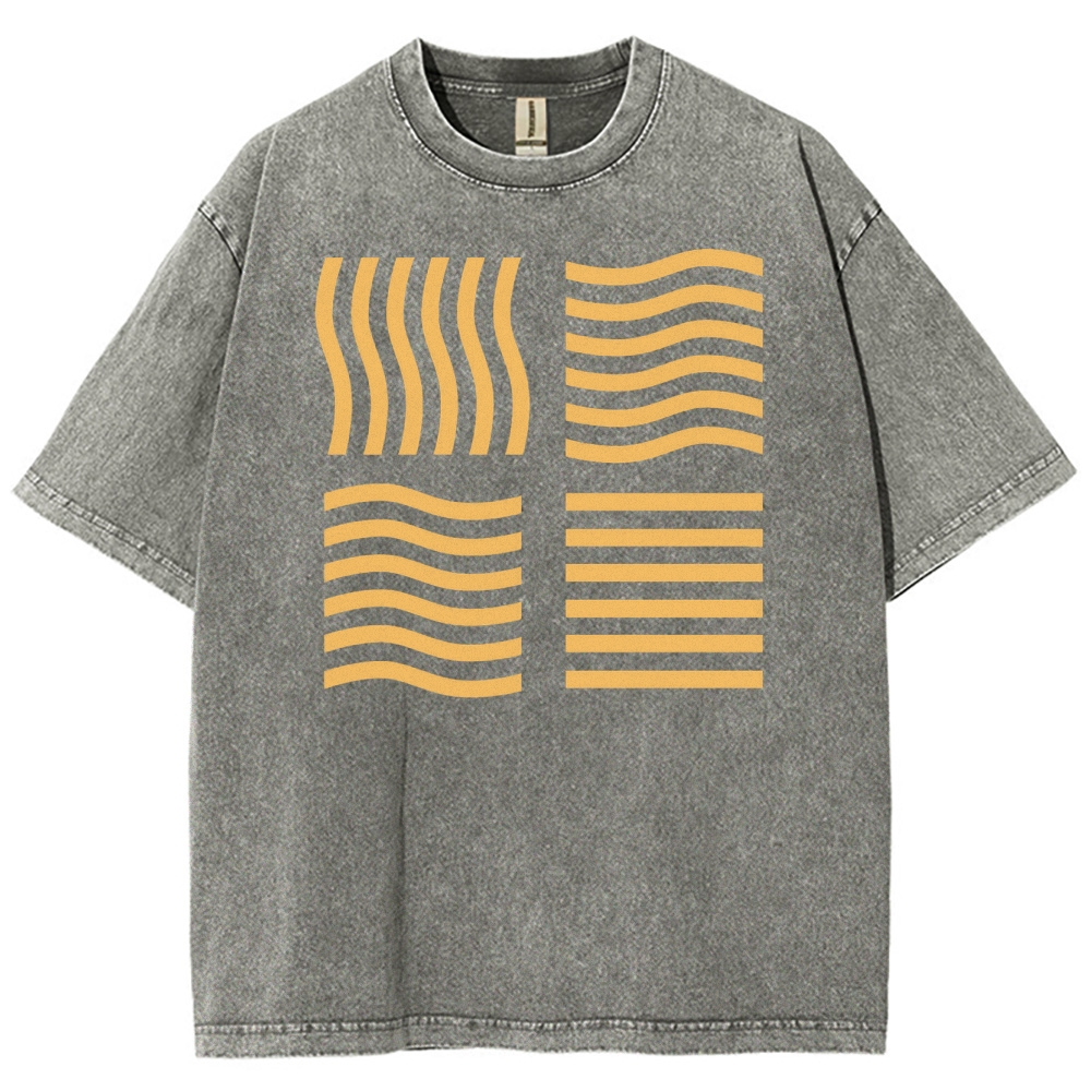 Abstract Optical Perception Washed T-Shirt 