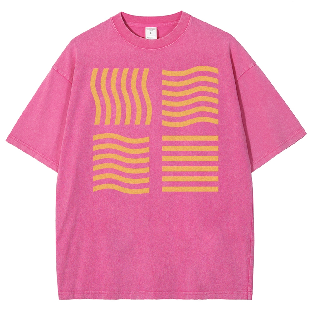 Abstract Optical Perception Washed T-Shirt 