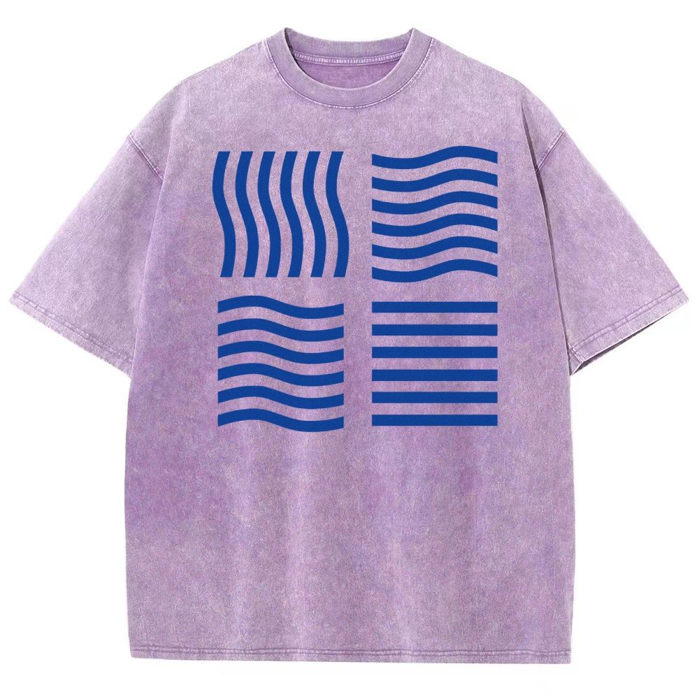 Abstract Optical Perception Washed T-Shirt 