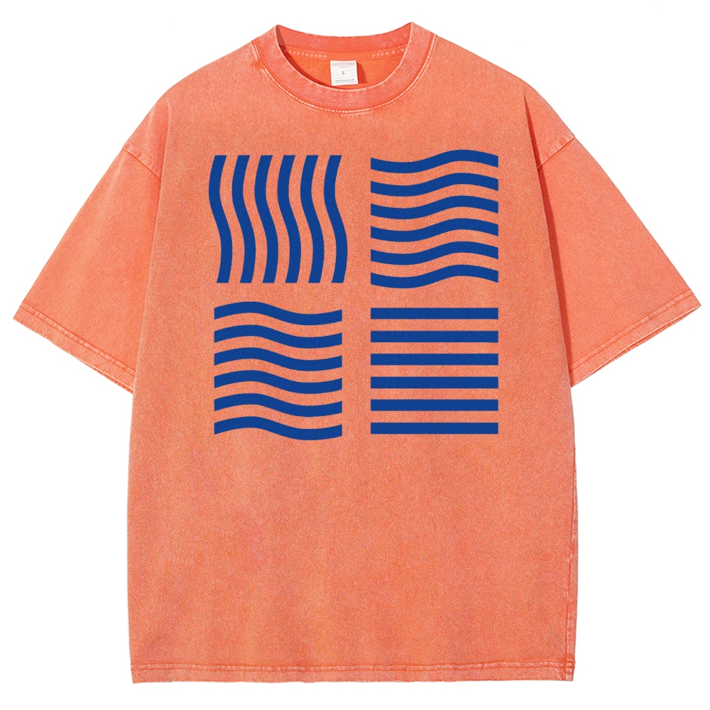 Abstract Optical Perception Washed T-Shirt 