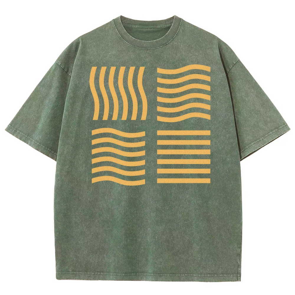 Abstract Optical Perception Washed T-Shirt 