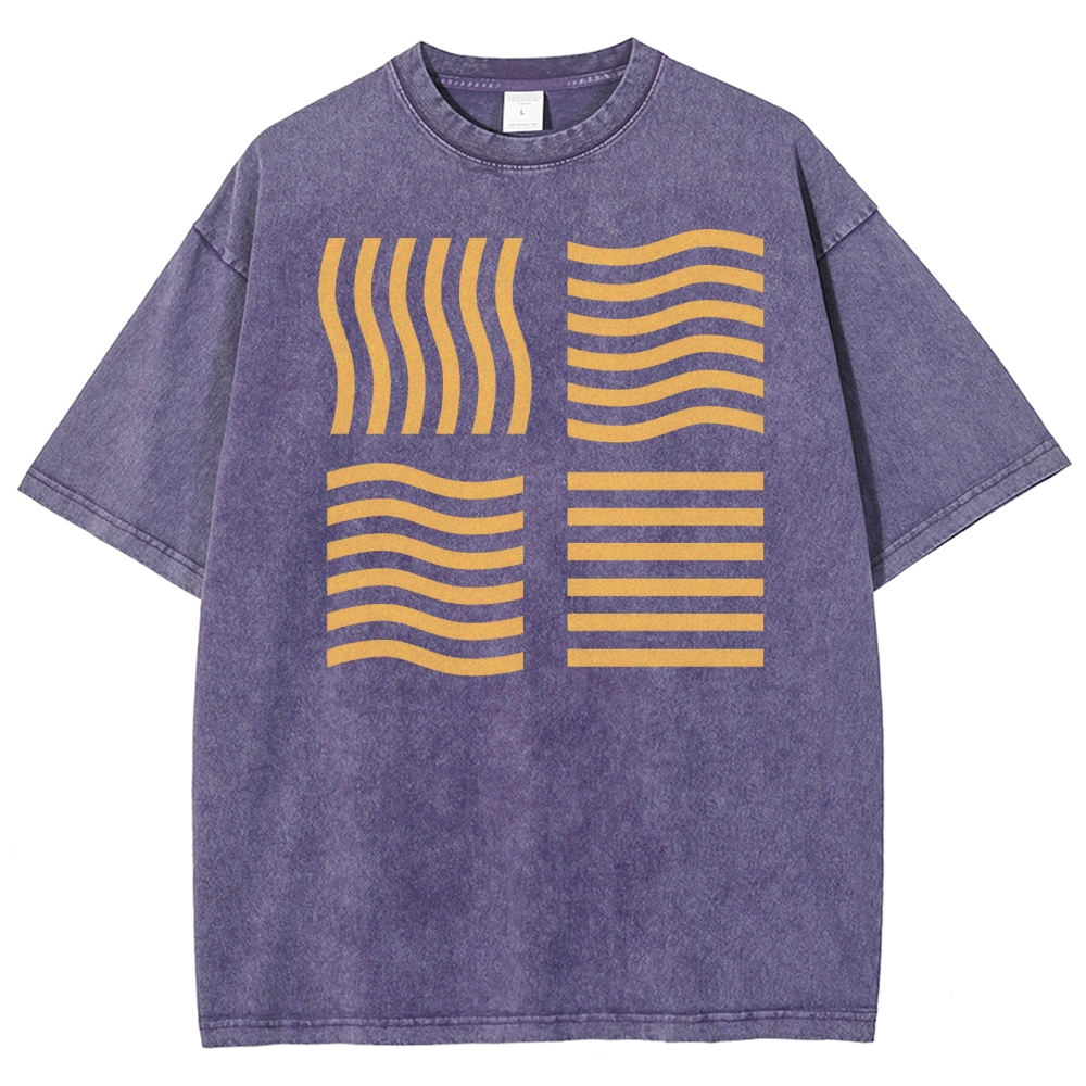 Abstract Optical Perception Washed T-Shirt 