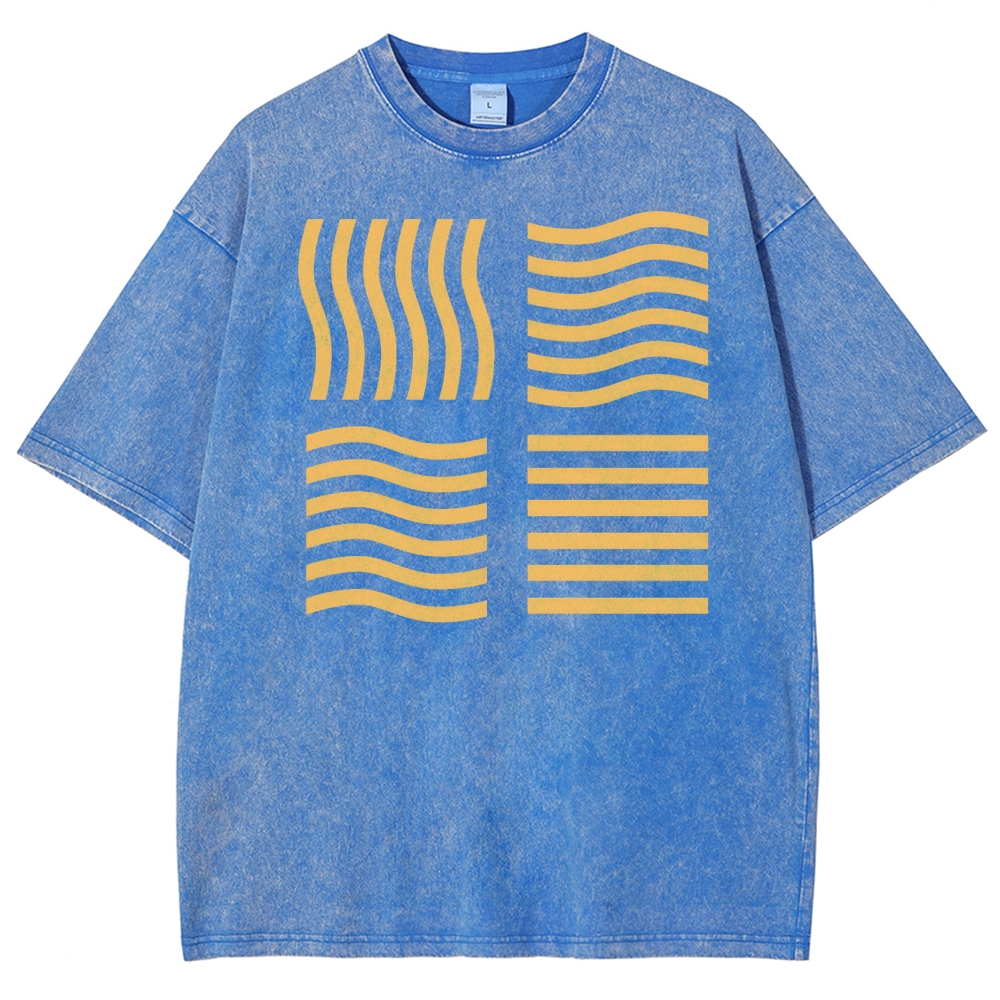 Abstract Optical Perception Washed T-Shirt 