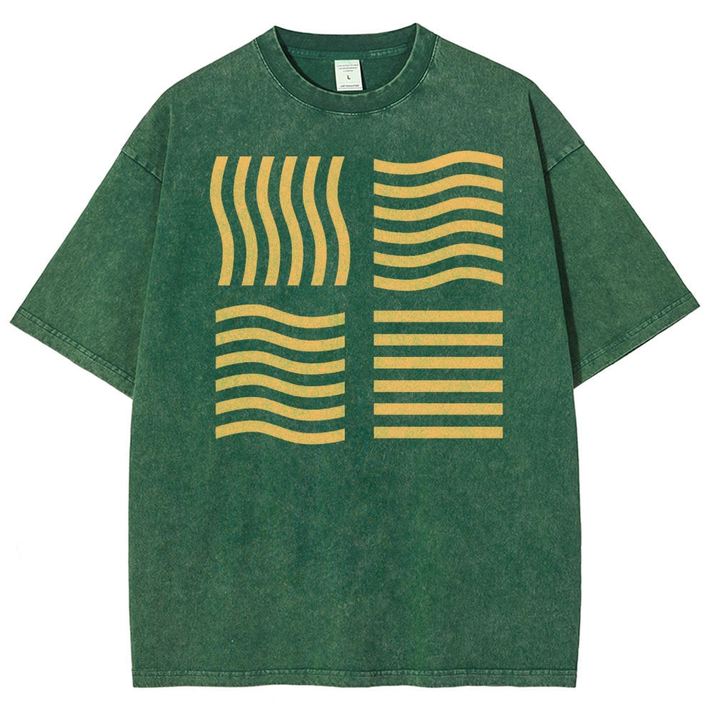 Abstract Optical Perception Washed T-Shirt 