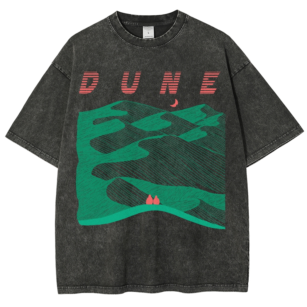 Desert Planet Red Moon Washed T-Shirt 