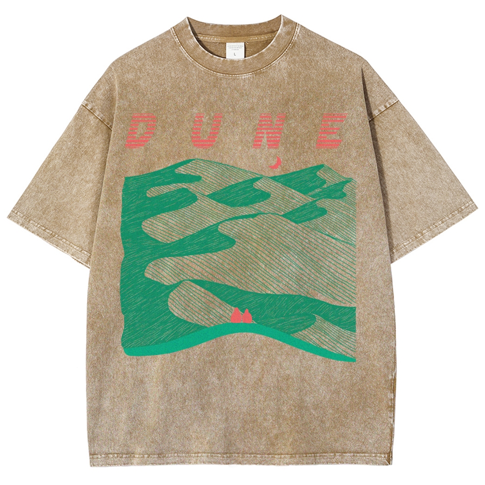 Desert Planet Red Moon Washed T-Shirt 