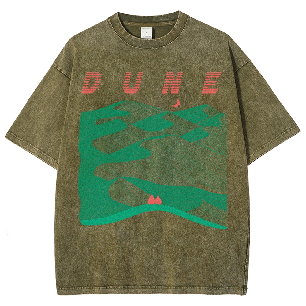 Desert Planet Red Moon Washed T-Shirt 