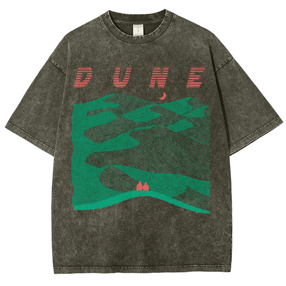 Desert Planet Red Moon Washed T-Shirt 