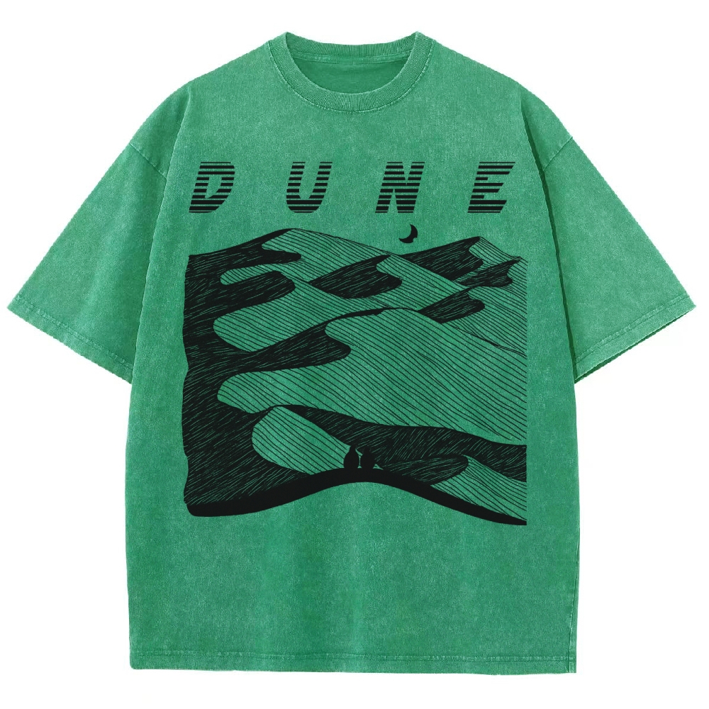 Desert Planet Red Moon Washed T-Shirt 