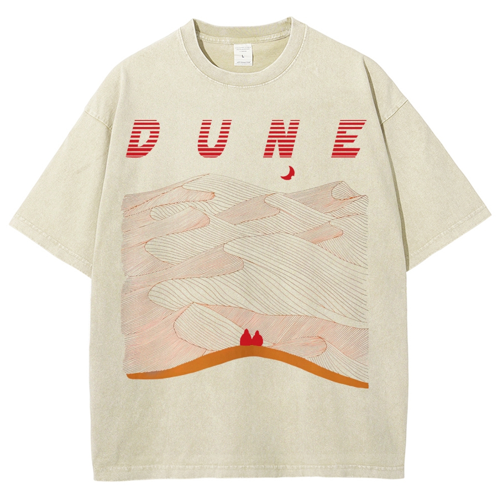 Desert Planet Red Moon Washed T-Shirt 